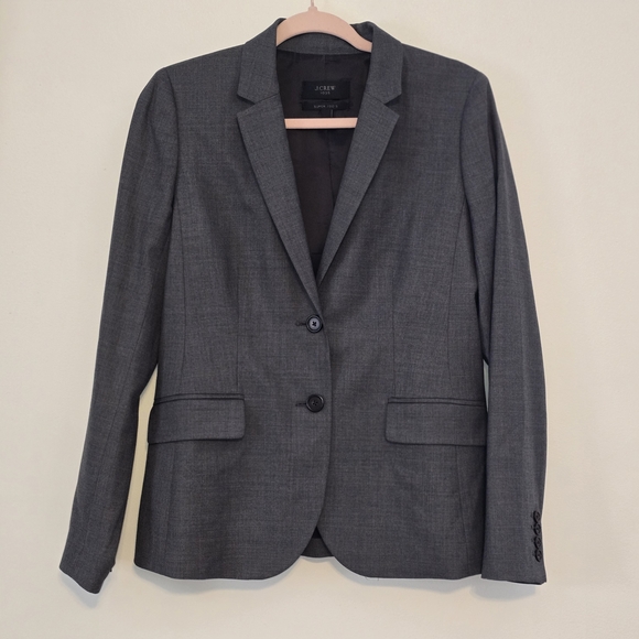 J. Crew Womens Wool Blazer Super 120s Size 6 - Picture 2 of 8